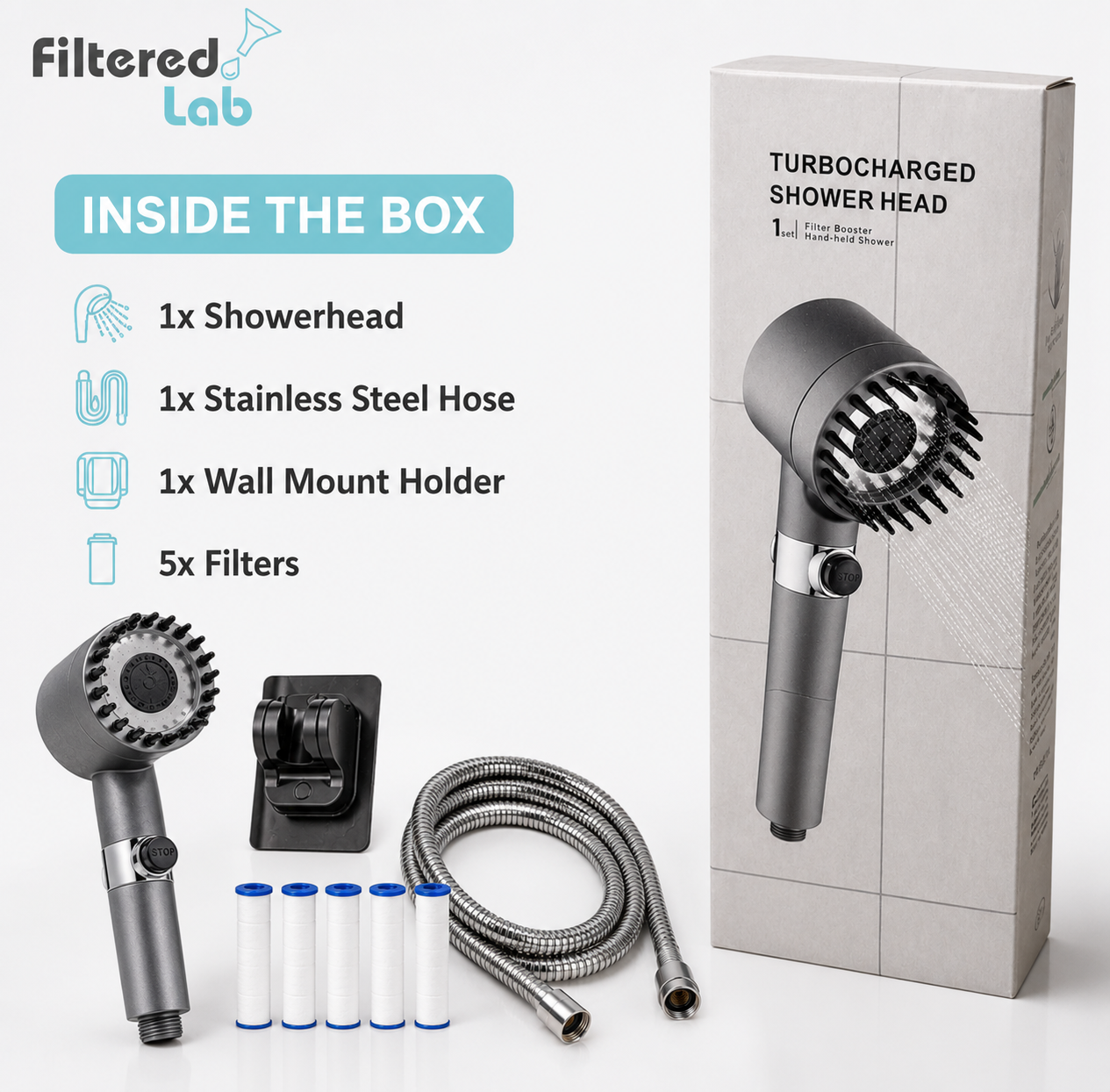 Filtered Lab Shower Head